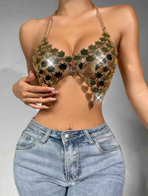 Party Amethyst Sequin Halter Top