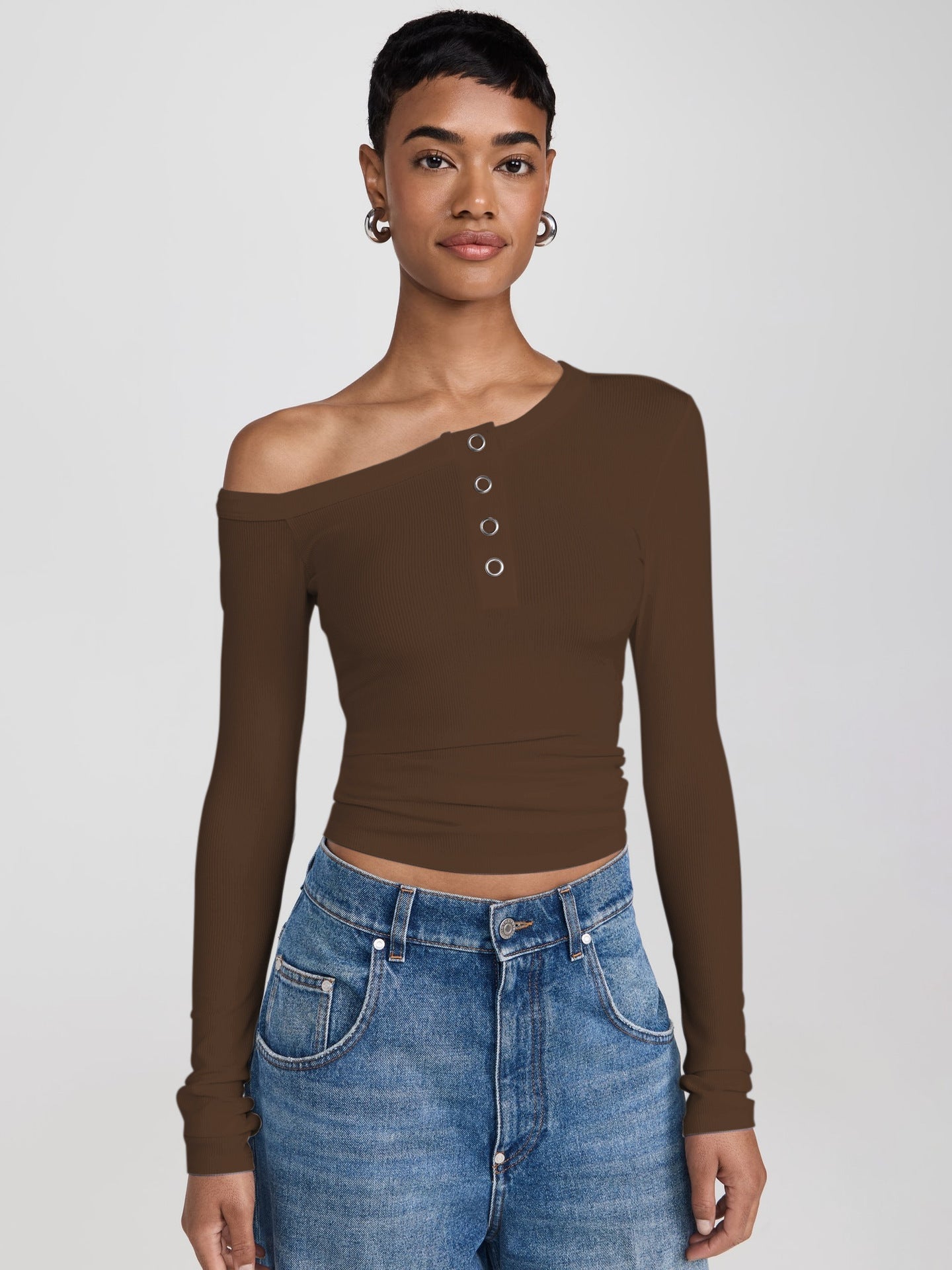 Individual Stylish Off-Shoulder Top