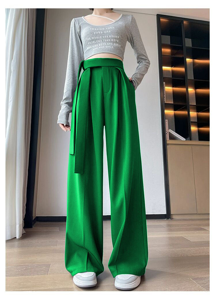 Casual Irregular High Waist Wide Leg Pants