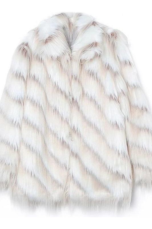 Retro imitation fox fur coat