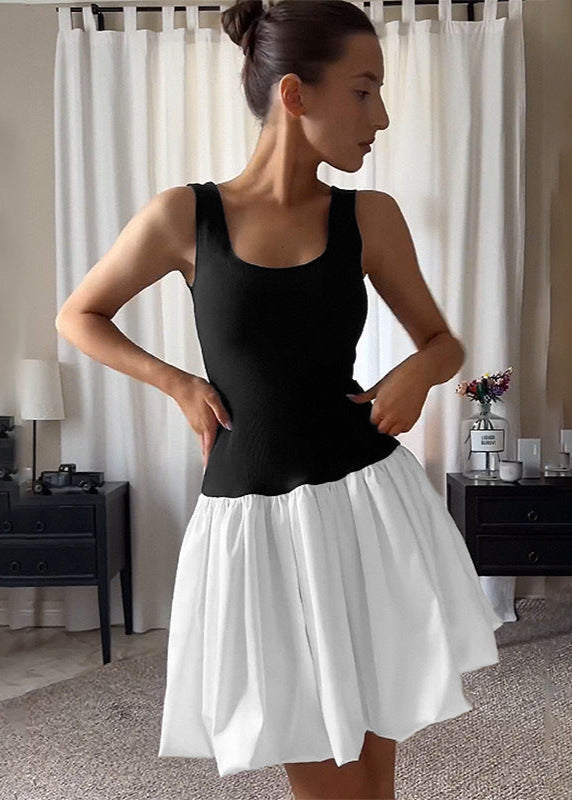 Monroe Contrast Two Tone Mini Dress