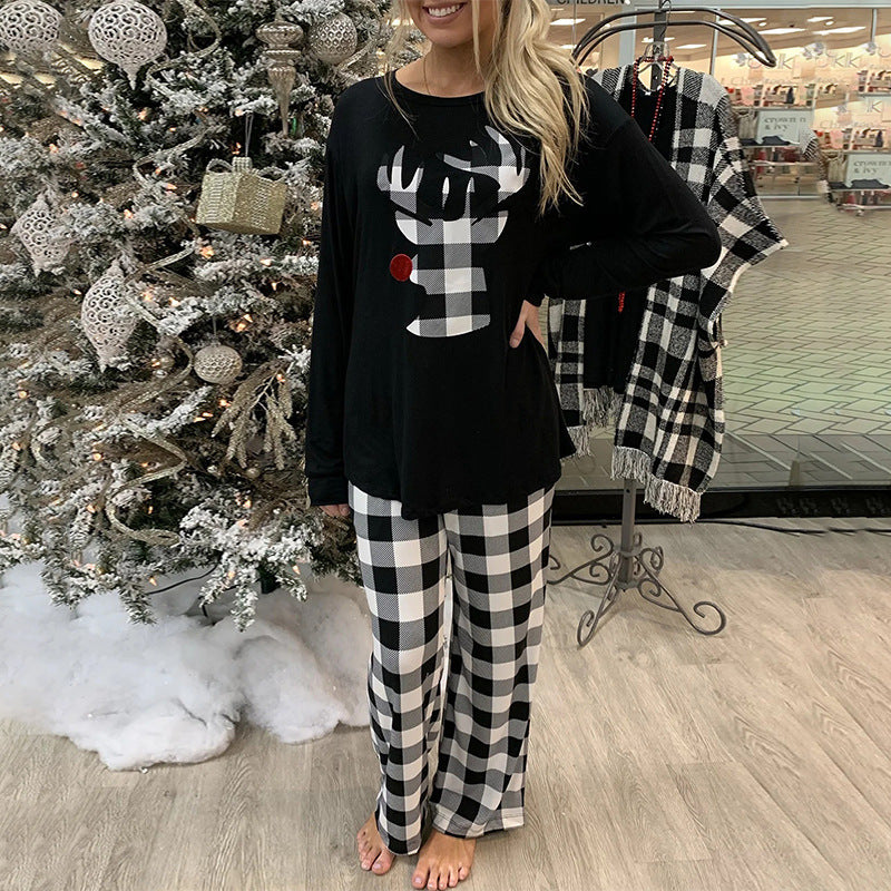 Festive Cozy Printed Comfortable LongSleeve Warm Stylish Christmas Casual Suit