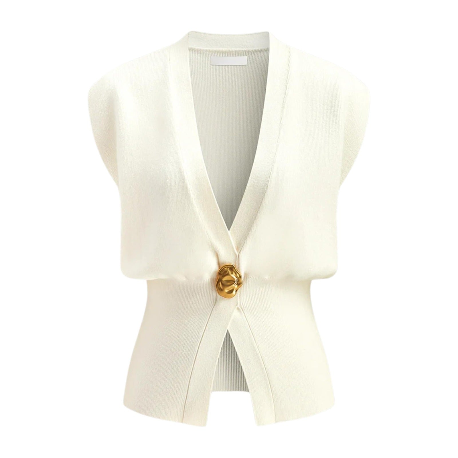 Contrast Trim Knit Vest and Midi Skirt Set