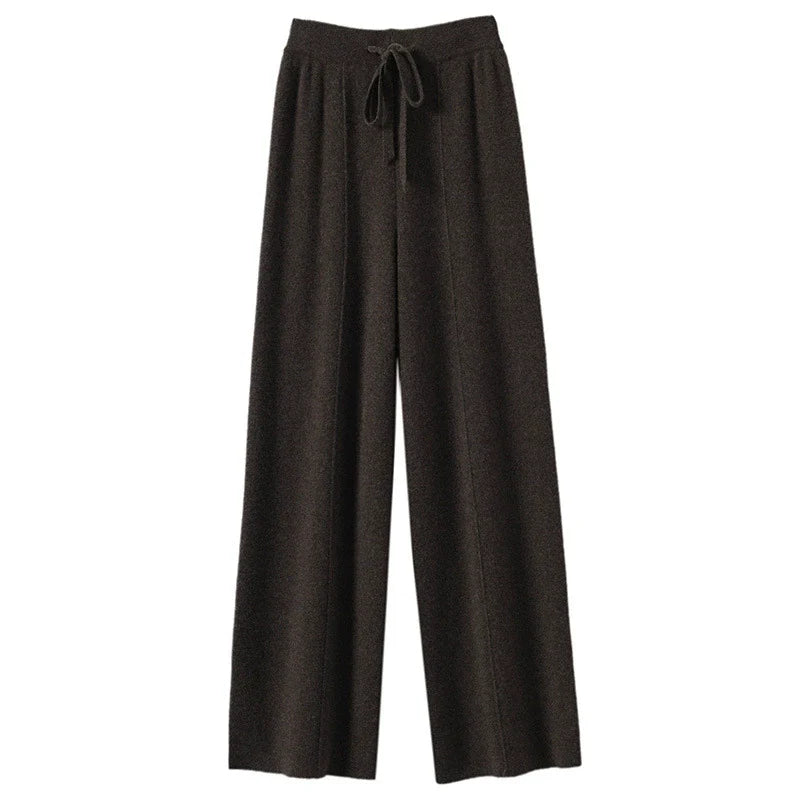 Ribbed Mystique Wide Leg Pants