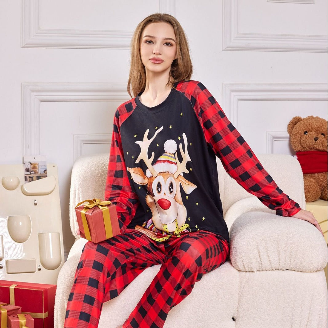 Festive Fun Printed Cozy Comfortable Relaxed Stylish LongSleeve Christmas Suit