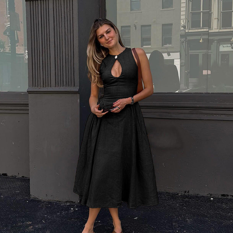 Midi Dress Cutout A Line
