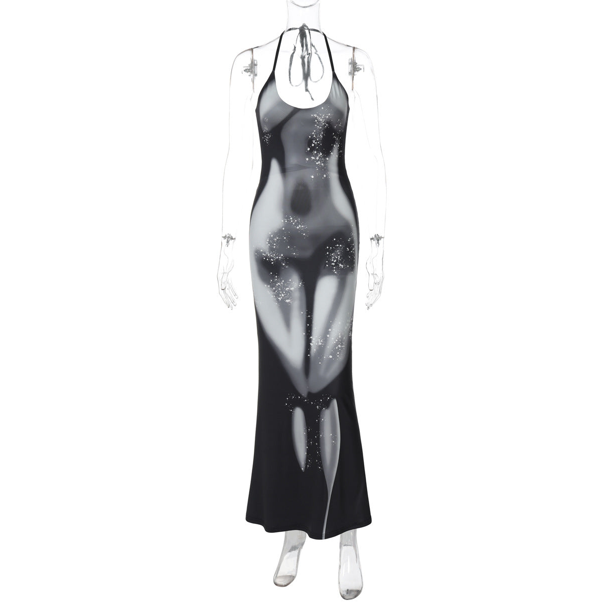 Halter Neck Slim Backless Maxi Dress