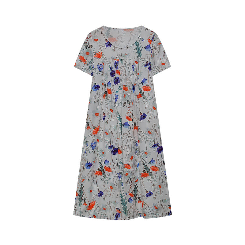 Jenni Statement Women's Floral Midi Dress with Pleated Design Boutique Collection