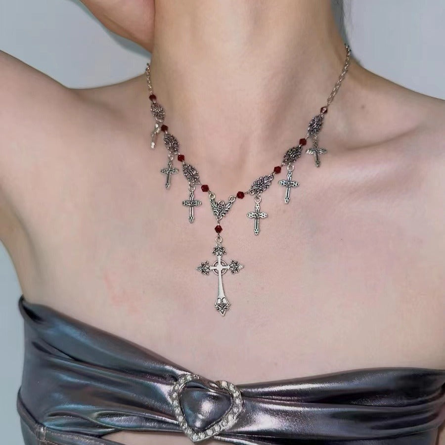 Cross Pendant Dark Gothic Hiphop Sweet Cool Necklace