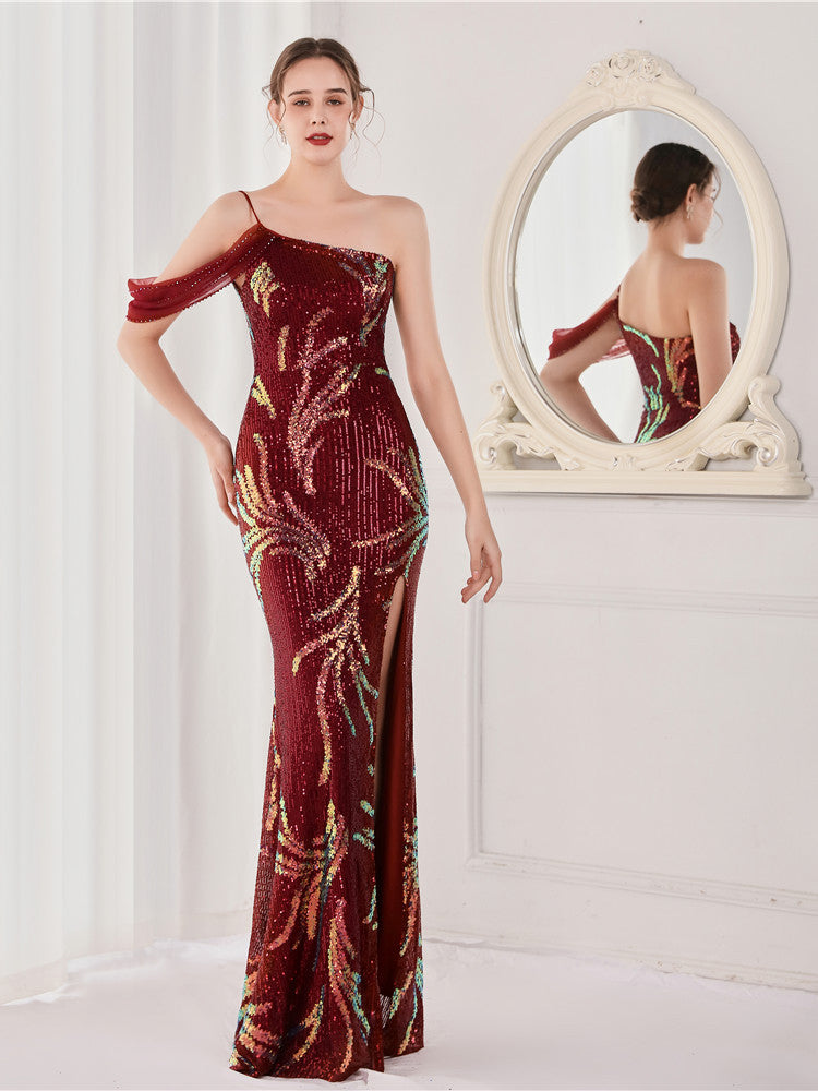 Sequin long party evening dress