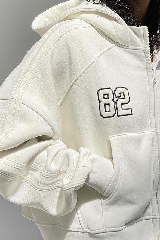 Street oversize style embroidered hoodie