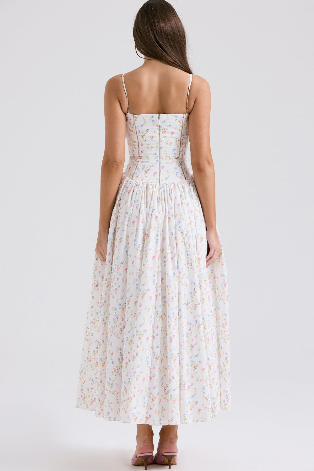 Ditsy Floral Slim Fit Slip Dress