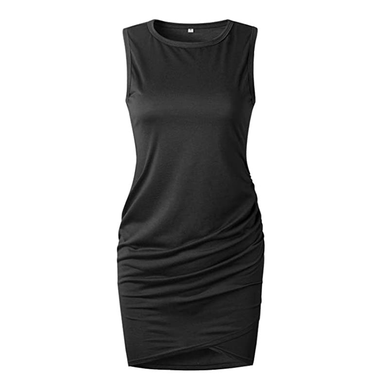 Ruched Side Bodycon Dress L / Yellow Short Bodycon Slim Dress