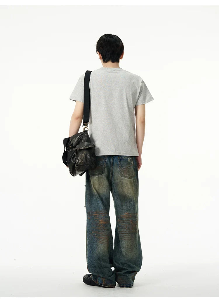 Distressed Baggy Ripped Denim Jeans