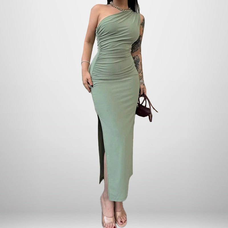 Trinidad Statement Women's Asymmetrical Cocktail Dress with Ruffles Designer Edit