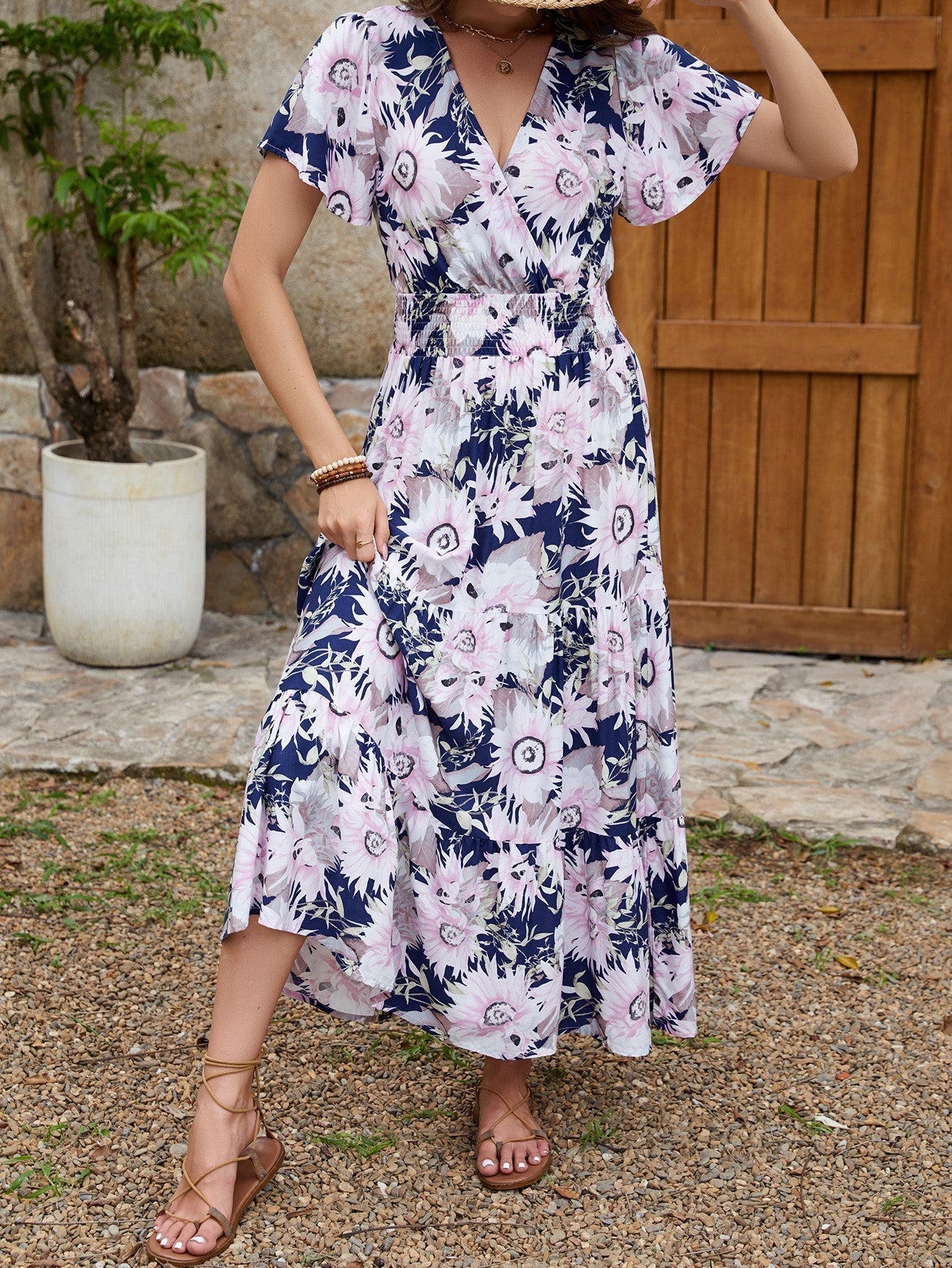 Rocío Elevated Women's Floral Wrap Maxi Dress Occasion Wear