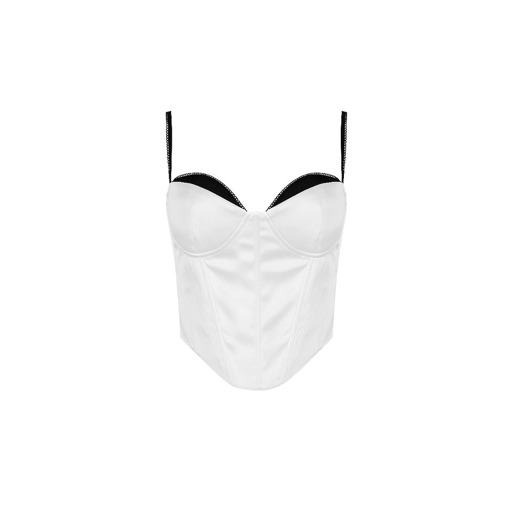 White slim back fishbone top