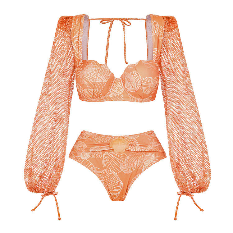 Orange Split Swimsuit