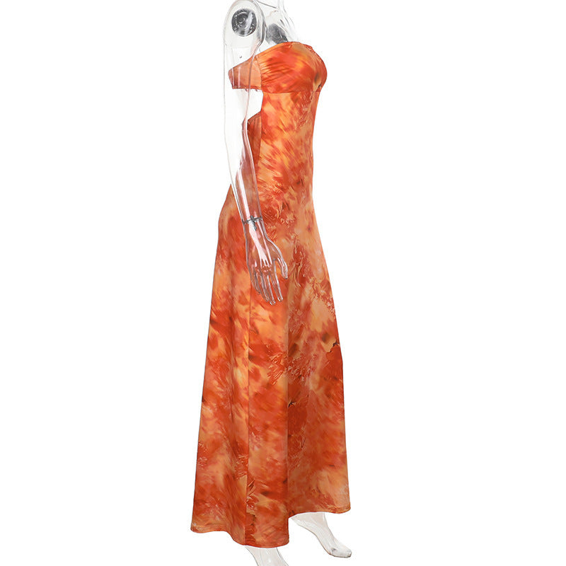 Gerbera Maxi Dress Orange
