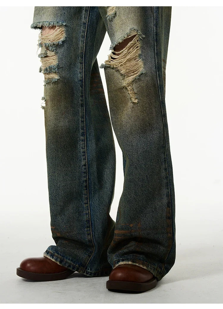 Distressed Baggy Ripped Denim Jeans