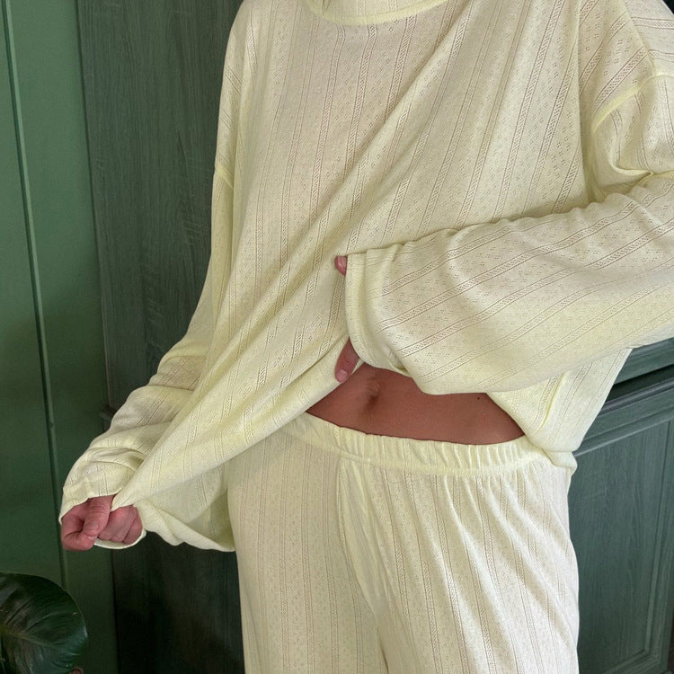 Soft Light Yellow Lounge Two Piece Set