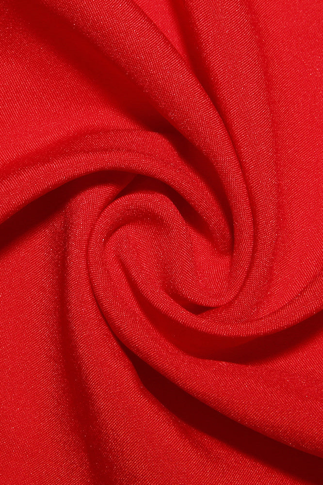 Red Sweetheart Spaghetti Strap Bustier Fit Flare Mini Dress