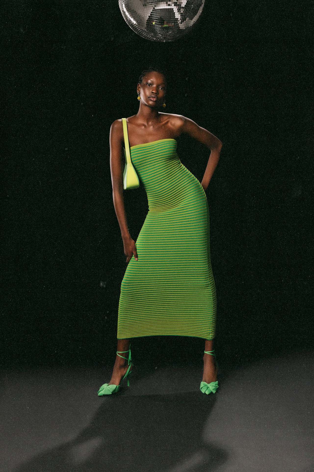 Katia Timeless Sleeveless Maxi Dress in Striped Knit Chic Silhouette Collection