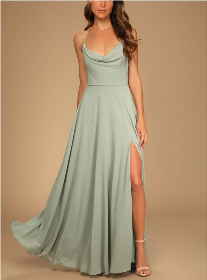 Halter Backless Maxi Dress 19