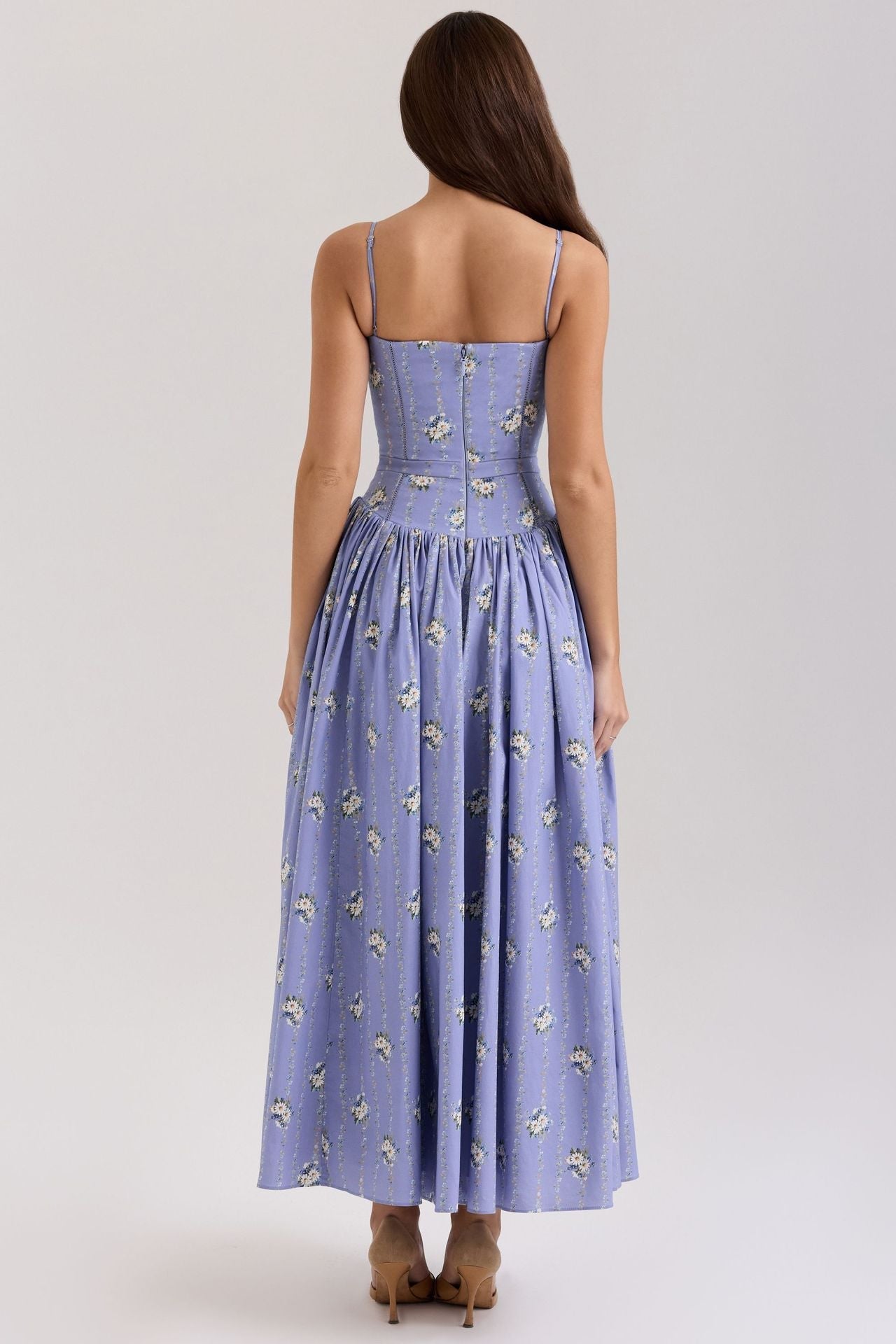 Ditsy Floral Slim Fit Slip Dress