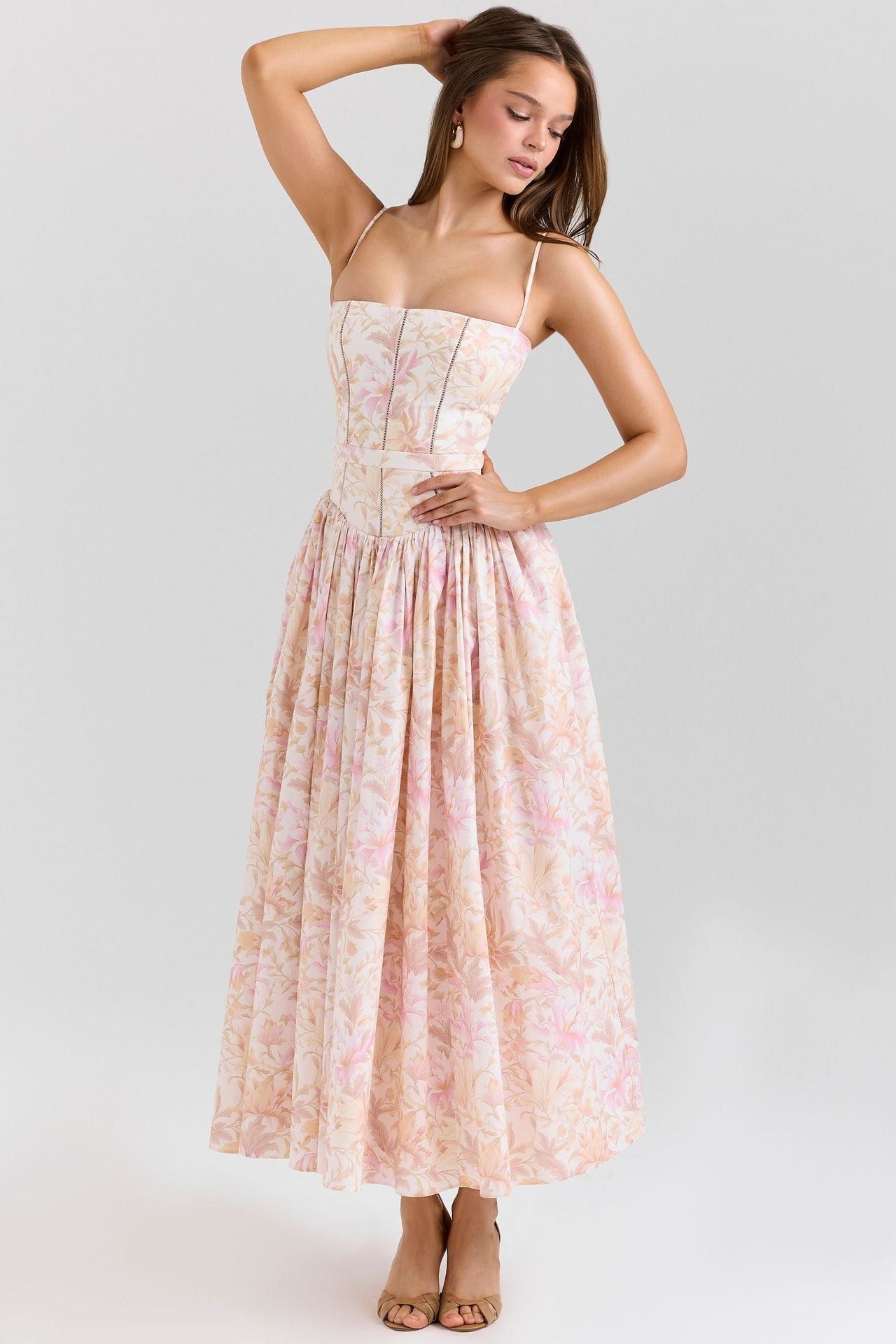 Ditsy Floral Slim Fit Slip Dress