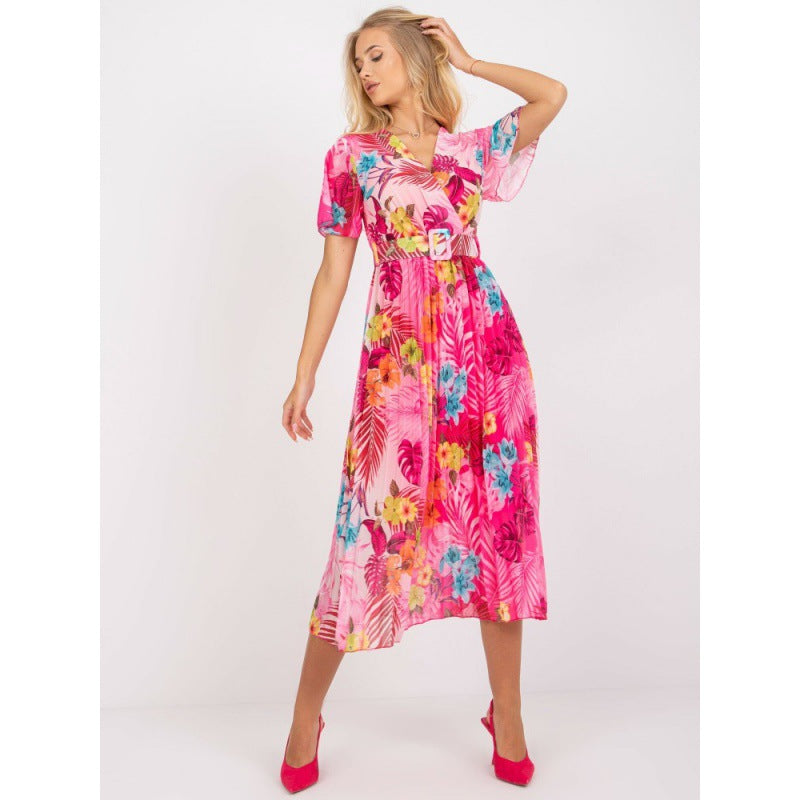 Sofía Statement Women's Floral Wrap Maxi Dress Evening Wear Edit