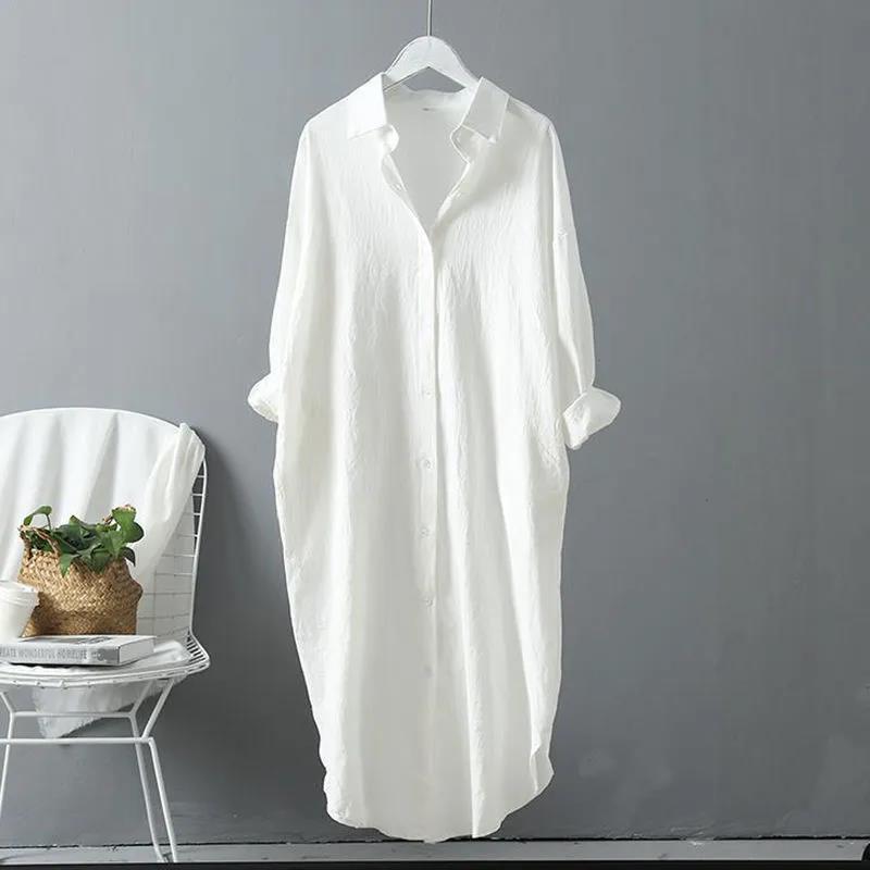 Thalia Effortless Long Linen Shirt Dress Premium Wardrobe Essential