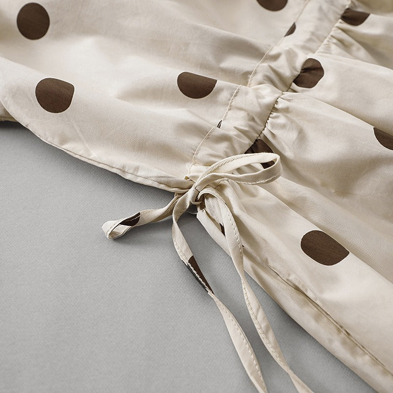 Slimming A-Line Simple Polka Dot Dress