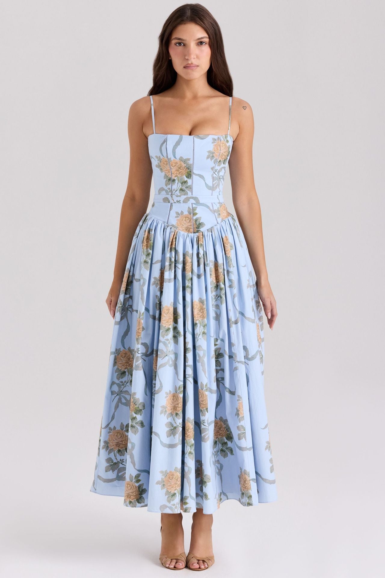 Ditsy Floral Slim Fit Slip Dress
