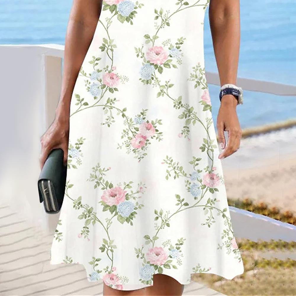 Olga Exclusive Women's Floral Lace Sleeve a Line Dress Chic Silhouette Collection