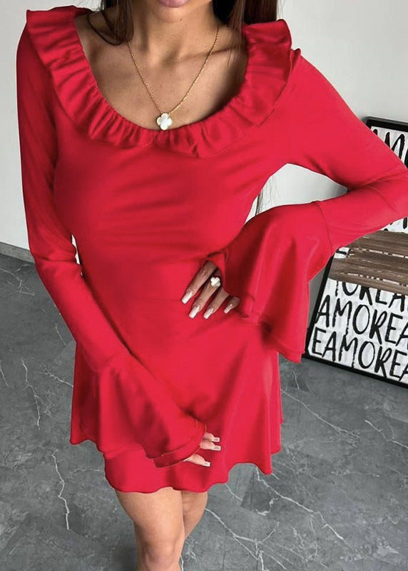 Sienna Off Shoulder Ruffle Sleeve Dress