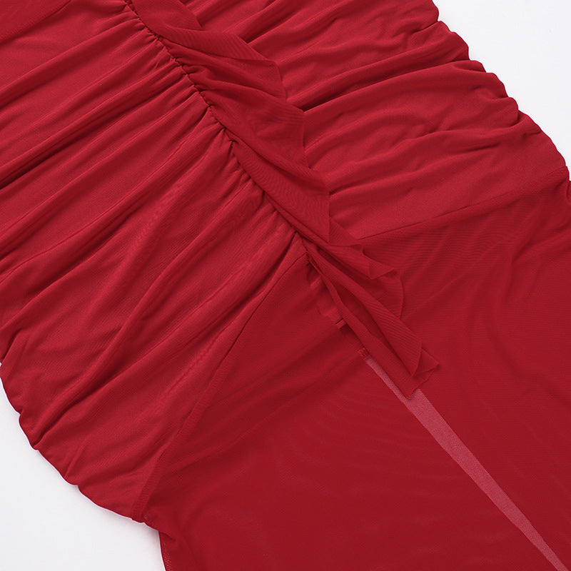 Raze Halter Dress Red