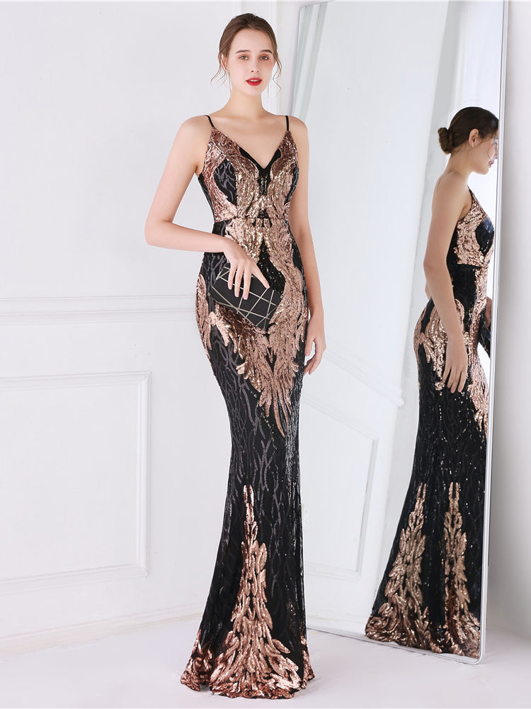 Flash fishtail evening dress