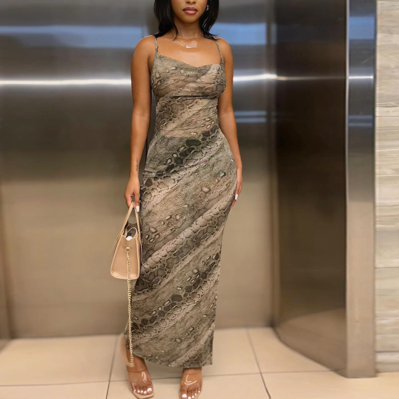 Snake print dress