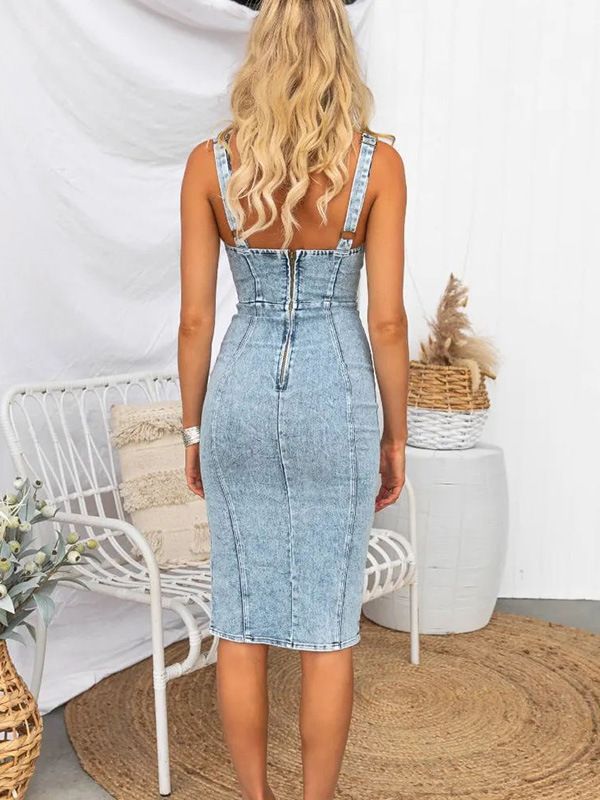Cristina Boutique Denim Dresses Elevated Occasion Wear