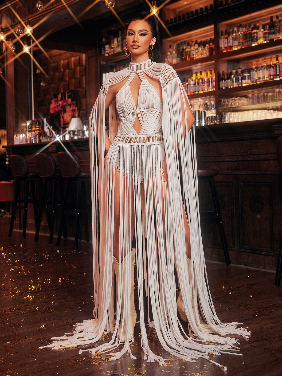 Fringe Knitted Cover Up Dress