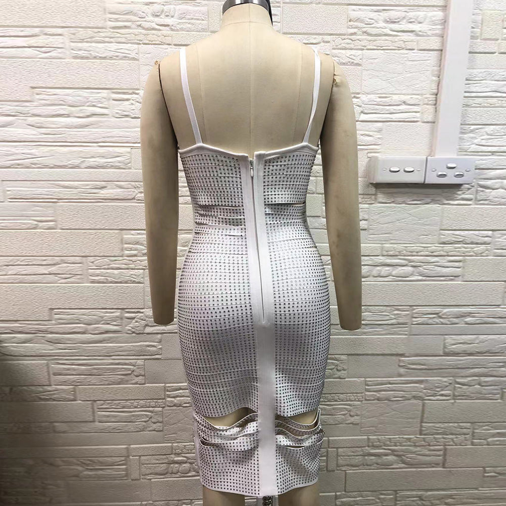 Strappy Sleeveless Cut Out Midi Bandage Dress PH01202