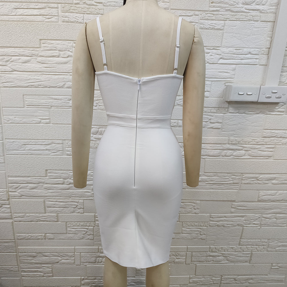 Strappy Sleeveless Backless Mini Bandage Dress PH0511