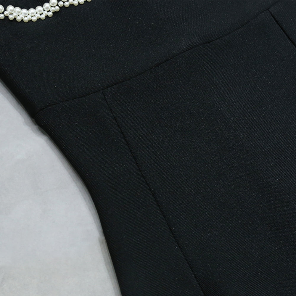 Strappy Sleeveless Midi Bubble Beads Bandage Dress PZC1936