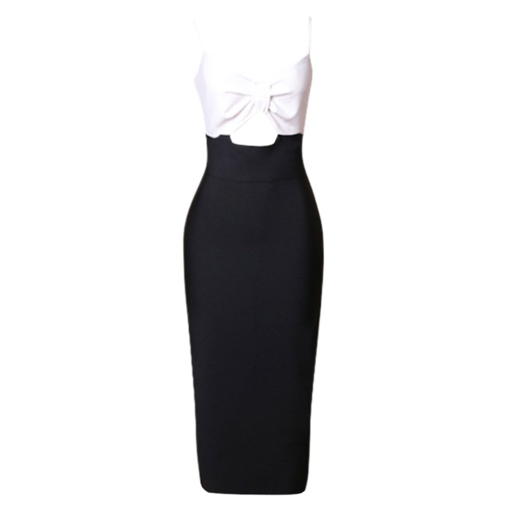 Strappy Sleeveless Midi Cut Out Bandage Dress PZL3010