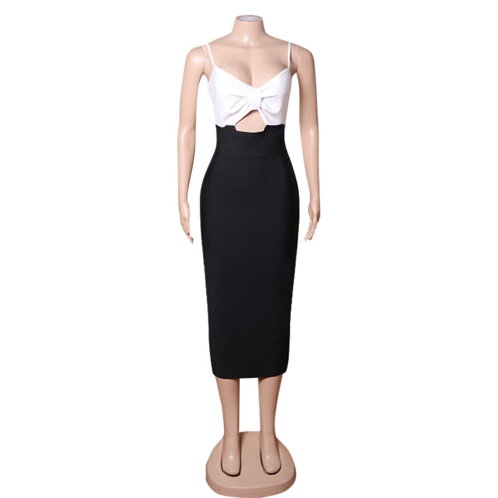 Strappy Sleeveless Midi Cut Out Bandage Dress PZL3010