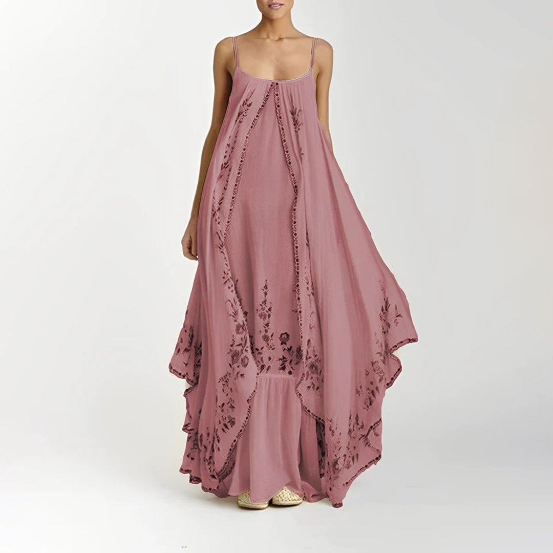 Mia Embroidered Boho Dress for Women Flattering Modern Fit