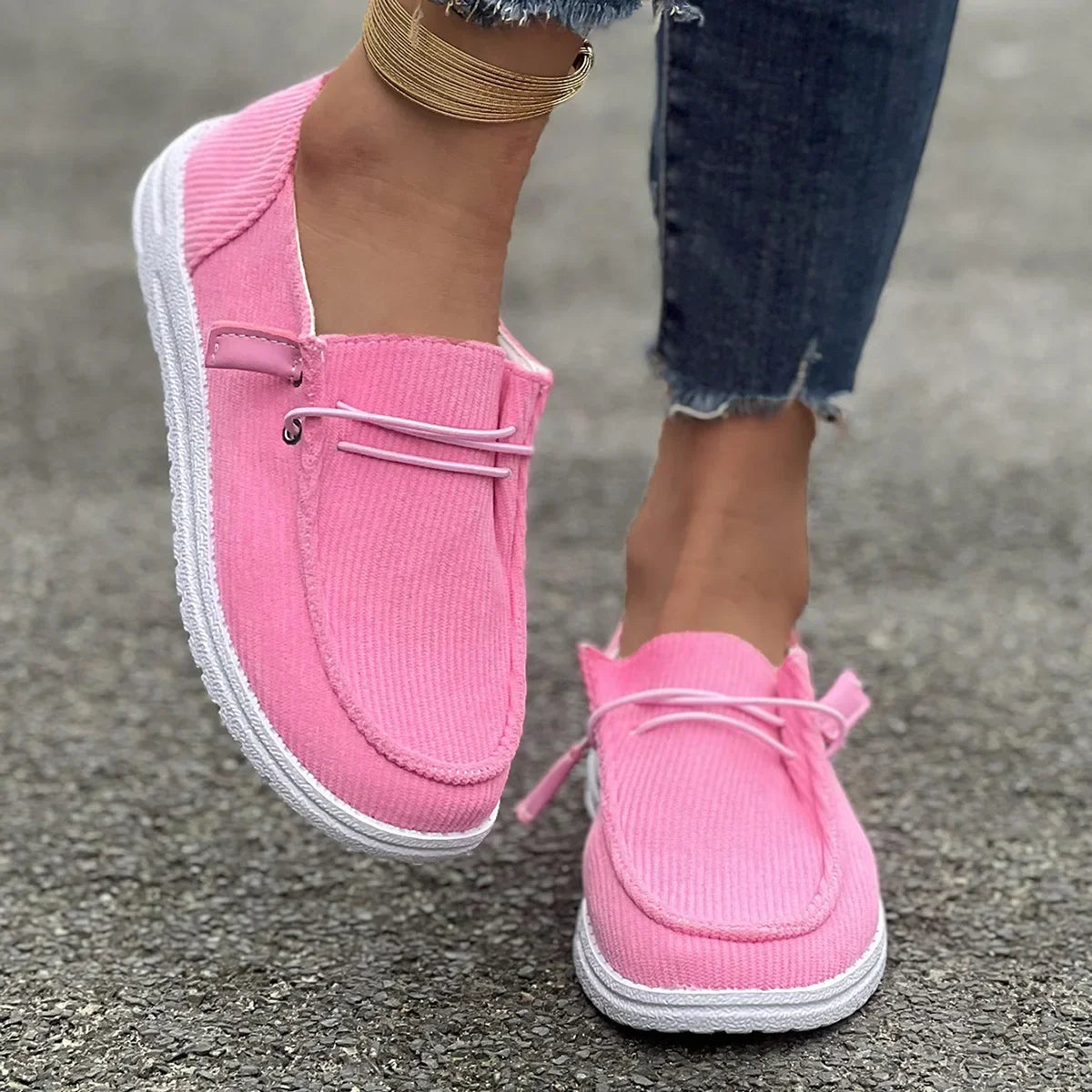 AntiSlip Flat Casual Walking Spring Autumn Round Toe Plus Size Flats Loafers