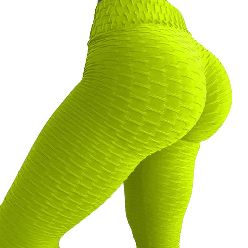 Push Up Woman Tights Workout Leggings Yellow 01 / S