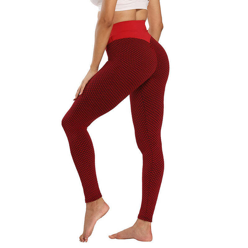 Push Up Woman Tights Workout Leggings Red High Quality / S